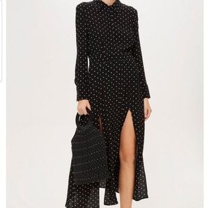 NWT Topshop Polkadot Shirtdress Size US8 UK 12